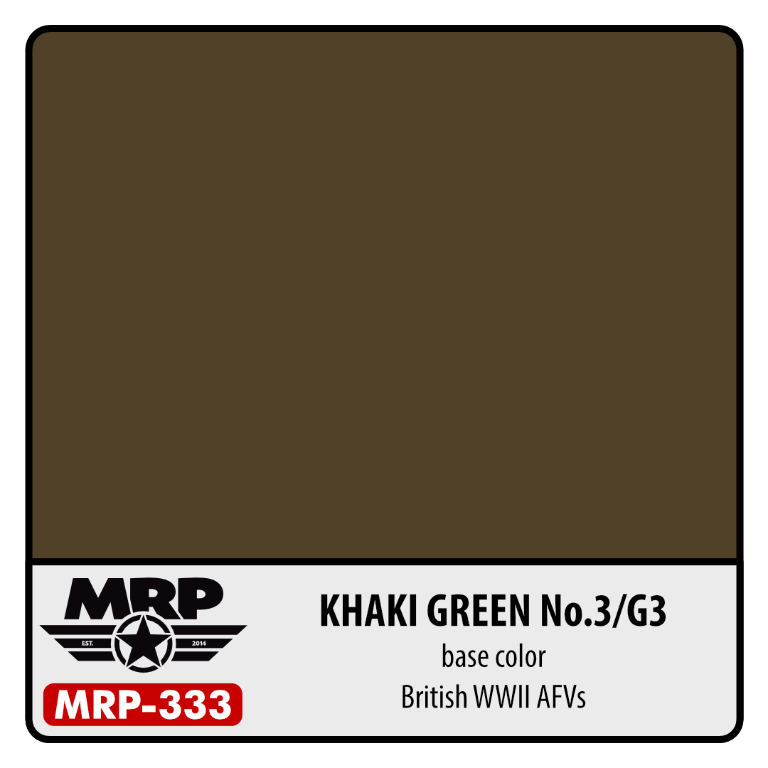 MRP-333 Khaki Green No.3/G3 British WWII AFV 30ml - HM Hobbies